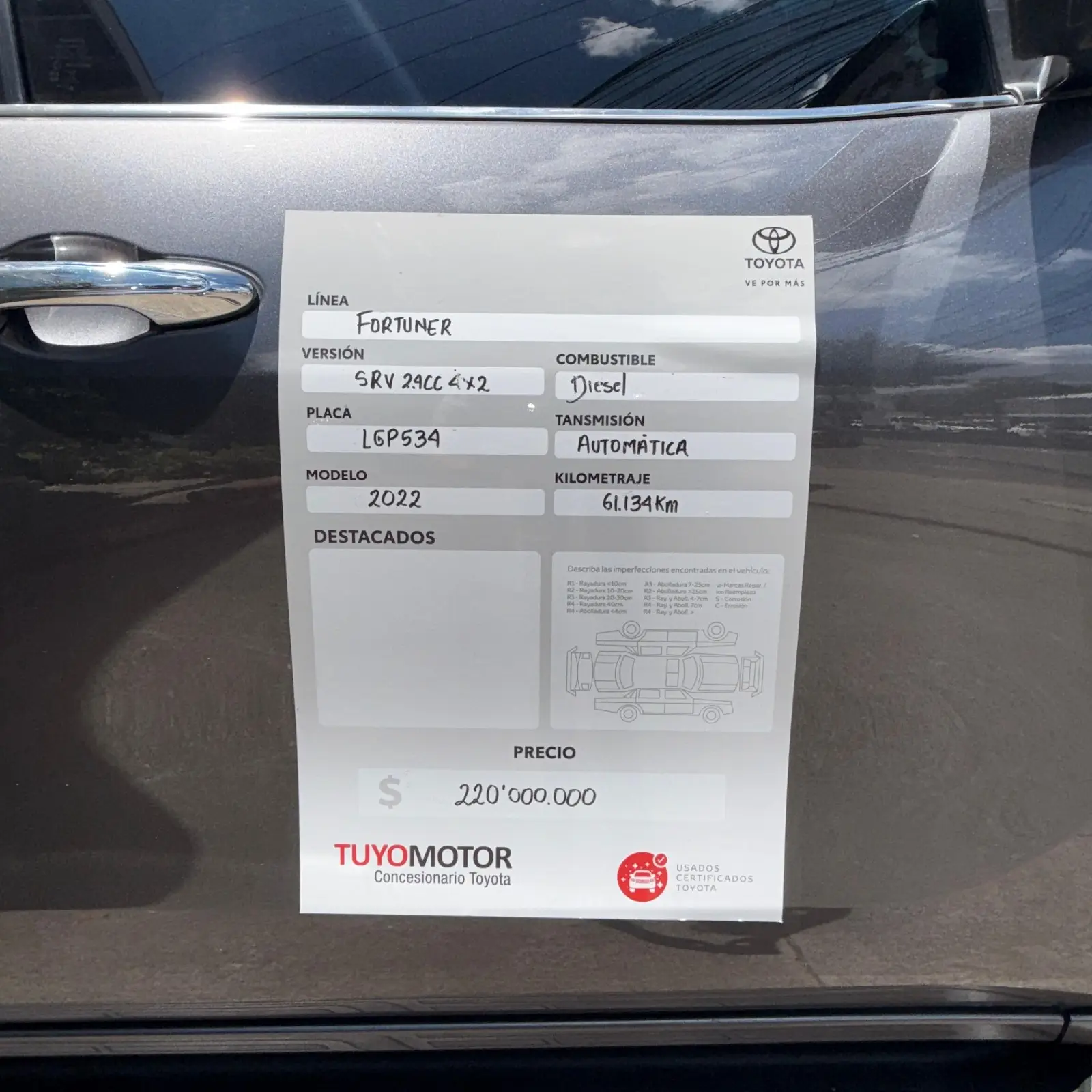 FORTUNER 2.4 DIESEL SRV 2022